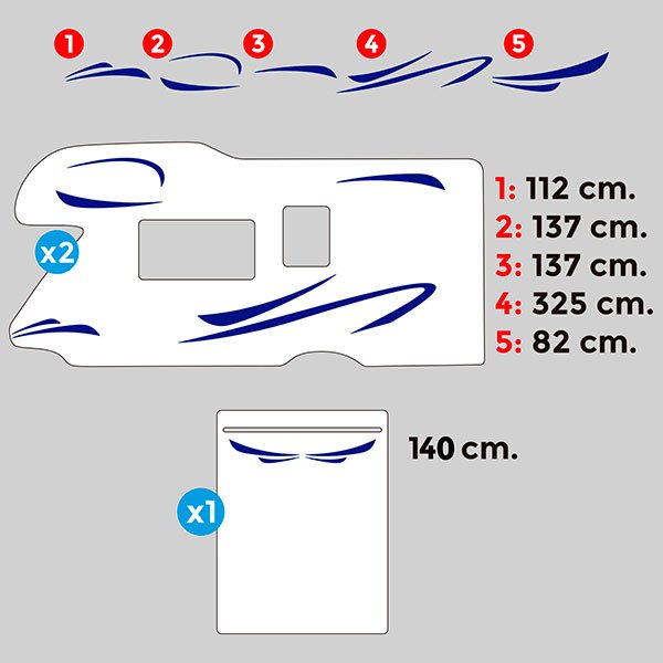 Stickers camping-car: Kit de caravane de Saturne