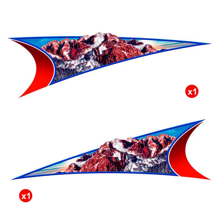 Stickers camping-car: Montagnes Enneigées