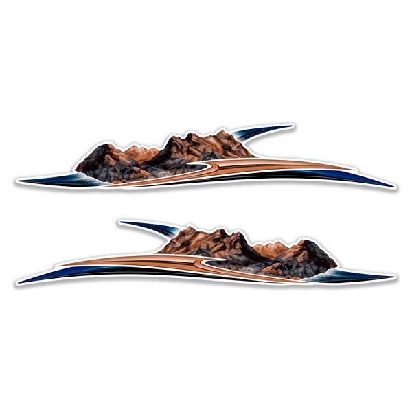 Stickers camping-car: Montagnes tribales