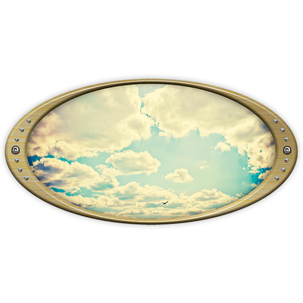 Autocollants: Cadre elliptique nuages 0