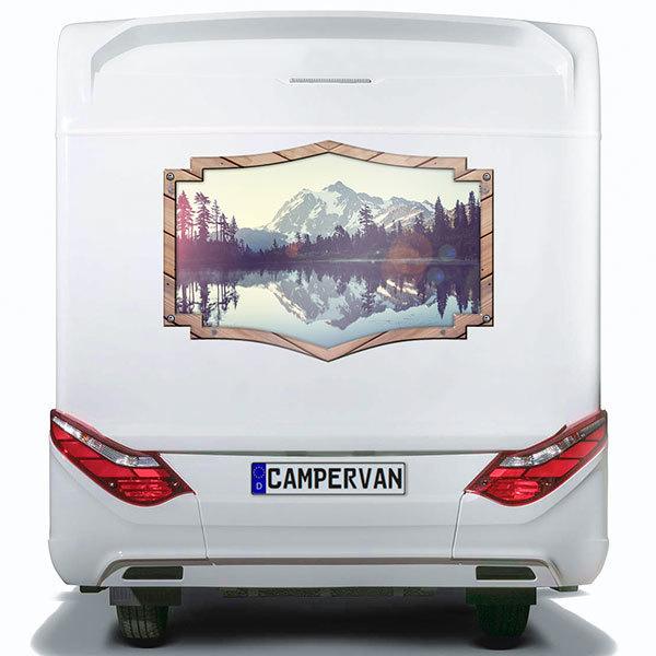 Stickers camping-car: Cadre ornemental Pyrénées