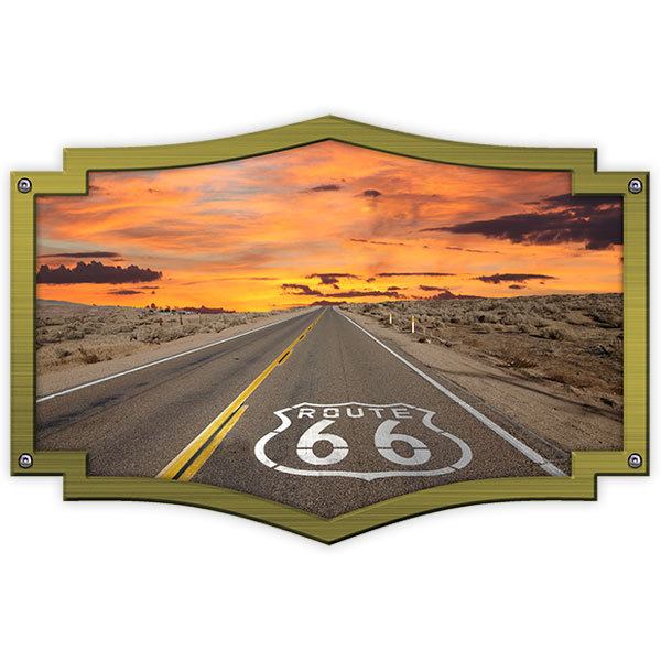 Stickers camping-car: Cadre ornemental Route 66