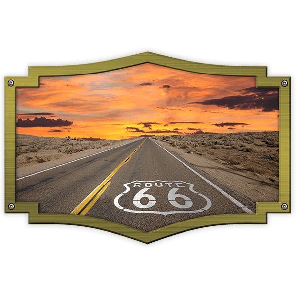 Autocollants: Cadre ornemental Route 66 0