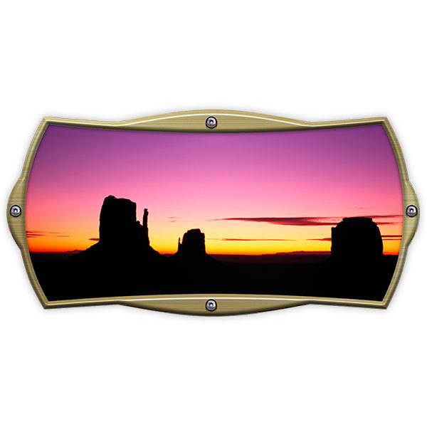 Stickers camping-car: Cadre rectangulaire Grand Canyon au coucher soleil