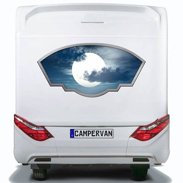 Stickers camping-car: Cadre artistique Pleine Lune