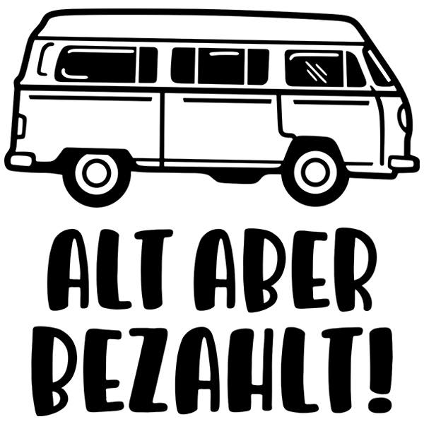 Stickers camping-car: Caravane alt aber bezahlt