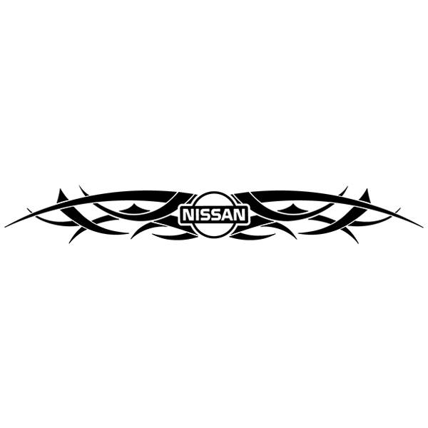 Autocollants: Pare soleil  tribal avec logo Nissan