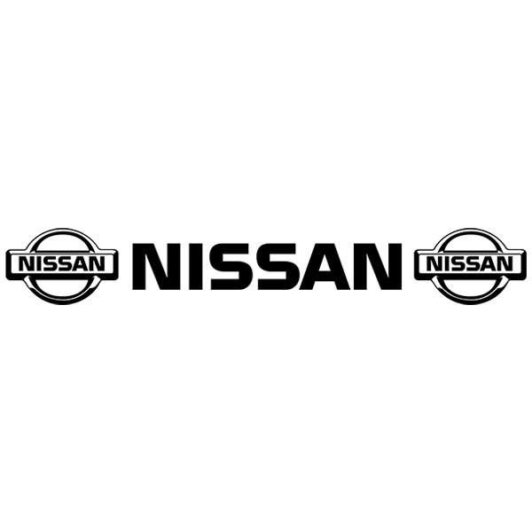 Autocollants: Pare soleil Nissan avec logos