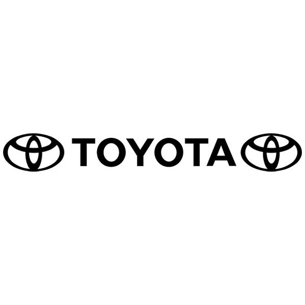 Autocollants: Pare soleil Toyota avec logos
