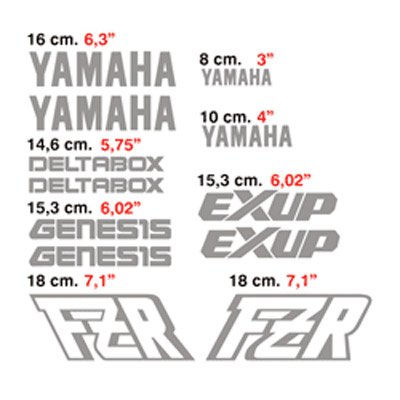 Autocollants: kit Yamaha FZR