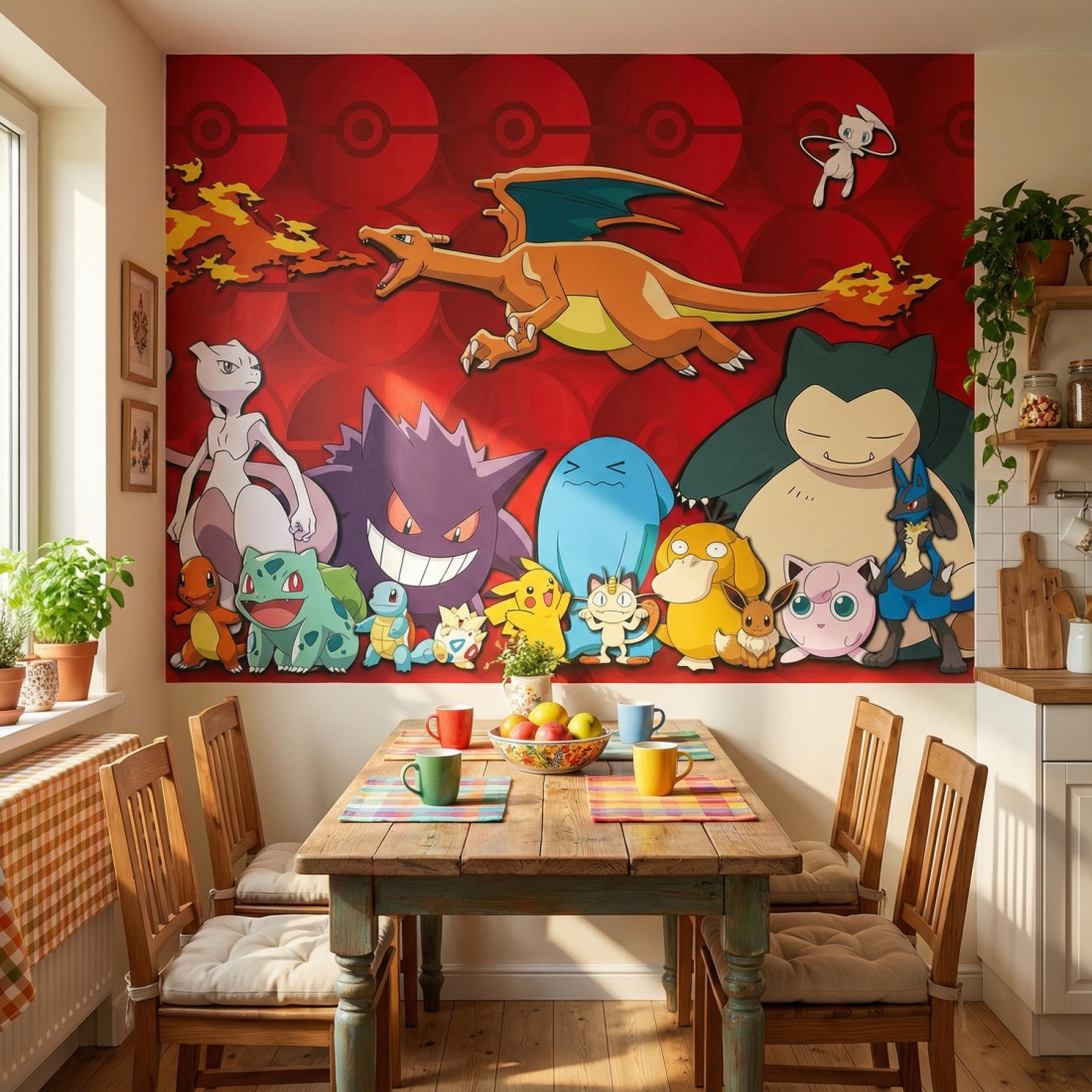 Poster mural Pokemon dans une chambre d’enfant