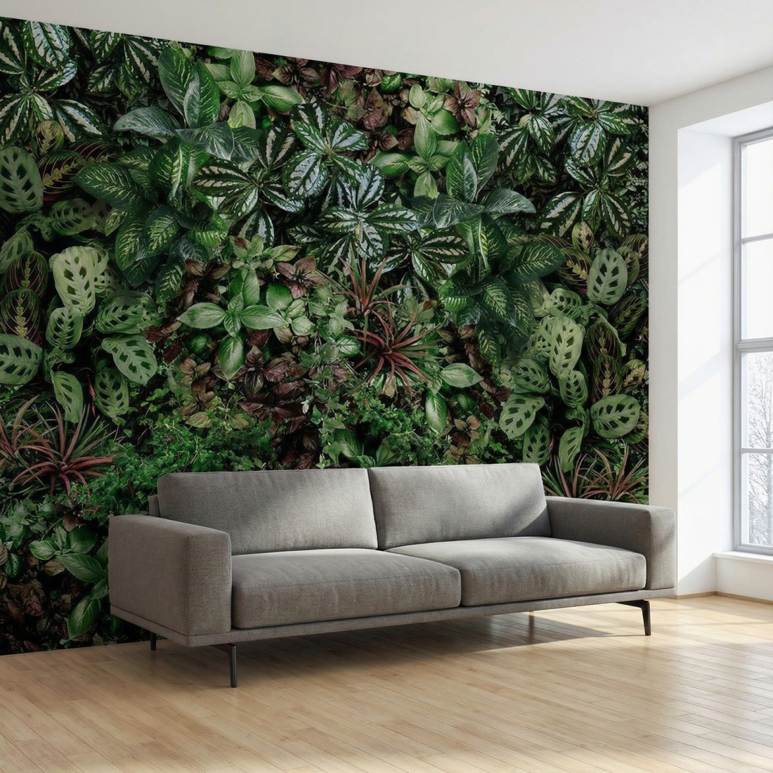 Poster mural végétal dans un salon
